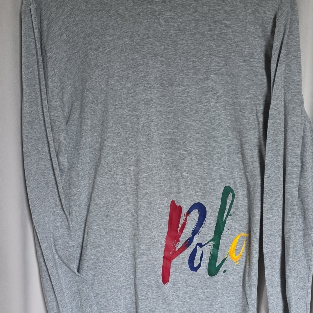 Polo Ralph Lauren Men's Gray Long Sleeve Crew Neck T-Shirt Size S